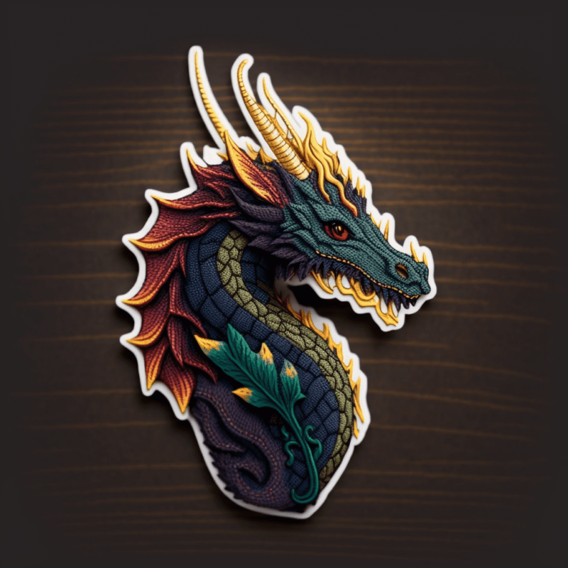 иллюстрация для мерча на тему символа года дракона, необычные сувениры с принтами символами года на заказ, разработка персонажей