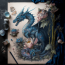 иллюстрация для мерча на тему символа года дракона, необычные сувениры с принтами символами года