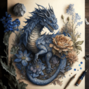 иллюстрация для мерча на тему символа года дракона, необычные сувениры с принтами символами года