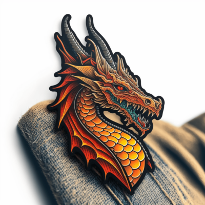 дракон значок,дракон брошь, идеи нестандартных корпоративных сувениров на тему символа 2024 года, необычные сувениры в виде персонажей на заказ, разработка иллюстрации для мерча
