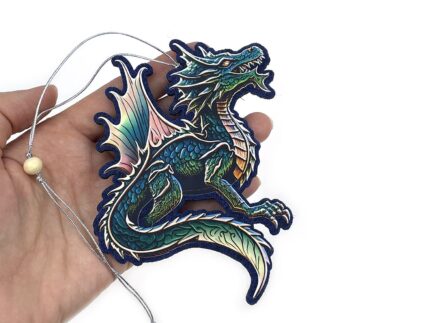 перламутровый дракон, елочная игрушка с логотипом из фетра, корпоративные подарки с символом года