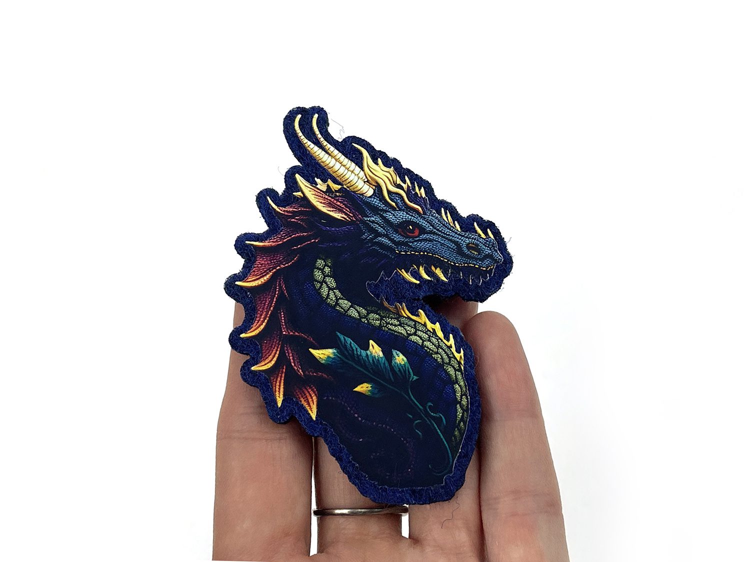 синий дракон фигурка из фетра, корпоративные подарки на заказ с логотипом