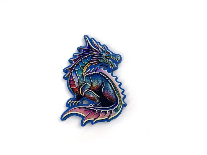 голубой дракон фигурка из фетра, корпоративные подарки на заказ с логотипом