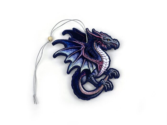 крылатый дракон, елочная игрушка из фетра, необычные корпоративные подарки на заказ с логотипом
