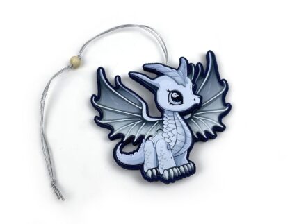 белый крылатый дракон, фигурка из фетра, необычные корпоративные подарки на заказ с логотипом
