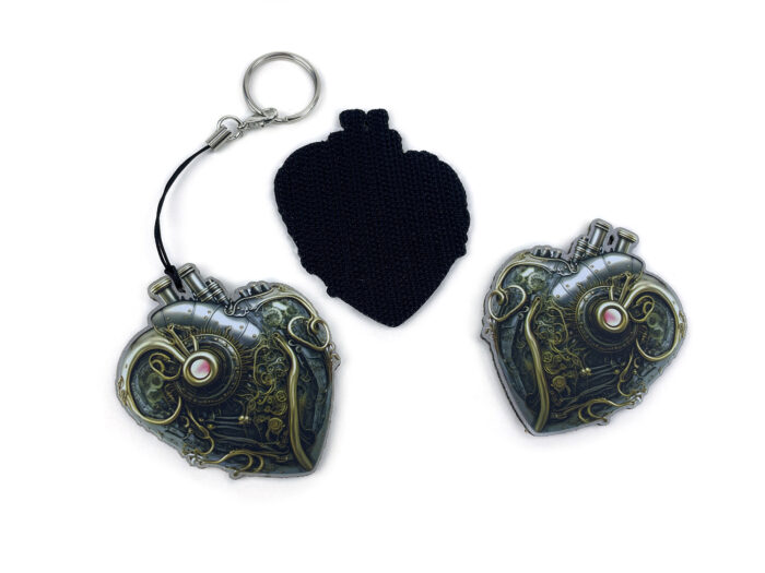 Стимпанк-сердце, велкро-патчи из фетра, оригинальный брелок в индивидуальной упаковке