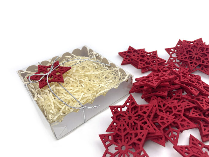 Упаковка под ключ: квадратная коробка со звёздочкой, оригинальная упаковка для новогоднего подарка