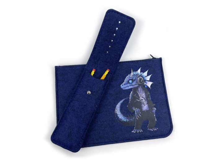 аксессуары из фетра с принтом дракон, пенал и фетровый чехол для планшета, корпоративные подарки с логотипом, производство на заказ