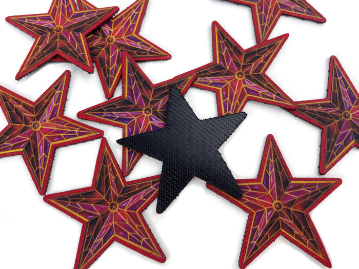 Красные звёзды на липучке велкро, оригинальные промо сувениры на липучке на заказ в Москве