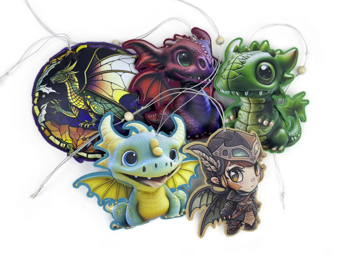 Милые драконы из фетра, елочные игрушки на заказ по индивидуальному дизайну