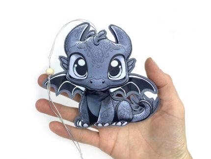 Ёлочный шар из фетра с драконом, изготовление фетровых игрушек по авторскому дизайну