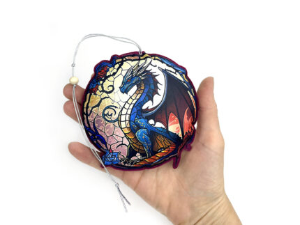 Ёлочный шар из фетра с драконом, подарок из фетра с символом года