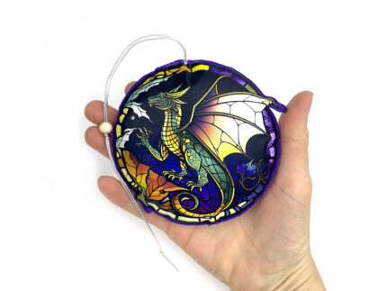 Ёлочный шар из фетра с драконом, подарок из фетра с символом года