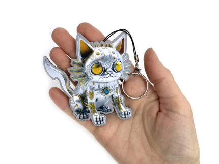 Елочная игрушка "Стимпанк кот", эко подарки ручной работы оптом
