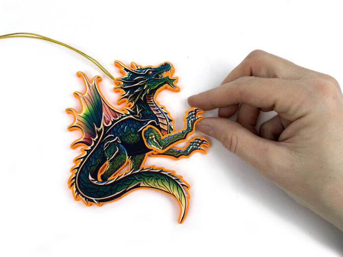 Китайский дракон, символ года, ёлочная игрушка с подвижными лапами из фетра, сувениры символ года ручной работы оптом