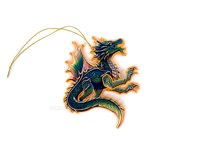 Китайский дракон, символ года, ёлочная игрушка с подвижными лапами из фетра, сувениры символ года ручной работы оптом