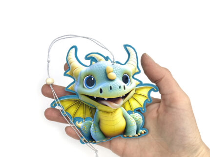 Сувенир милый дракон из фетра, елочные игрушки на заказ по индивидуальному дизайну