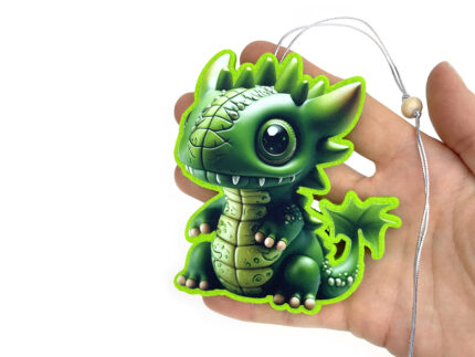 Милый зеленый дракон, подвеска-брелок из фетра, производство сувениров с символ года оптом по авторскому дизайну