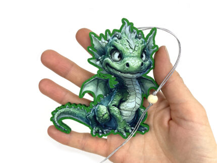 Ёлочный шар из фетра с зеленым драконом, брендированные елочные игрушки из фетра