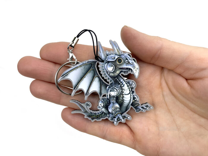 Брелок из фетра с стимпанк-драконом, промо подарки с символом года на заказ