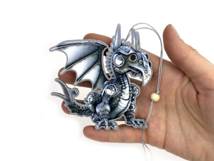 Новогодняя игрушка Стимпанк-дракон, промо сувениры ручной работы оптом
