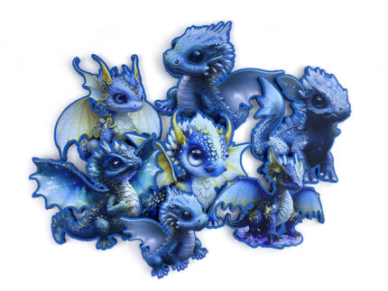 Крылатые драконы из фетра по авторскому дизайну, новогодние игрушки ручной работы с нанесением логотипа