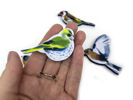 Реалистичная птичка, значок из фетра ручной работы, изготовление фетровых игрушек по макету
