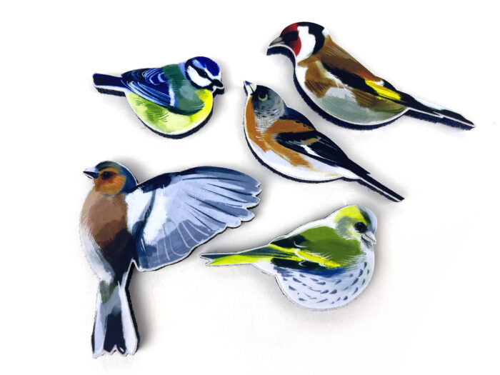 Набор птичек, значки из фетра ручной работы с индивидуальным дизайном