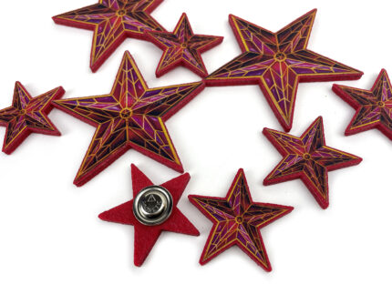 Брошки из фетра "Звёзды", подарочные наборы с логотипом из фетра, сувениры по макеты на заказ