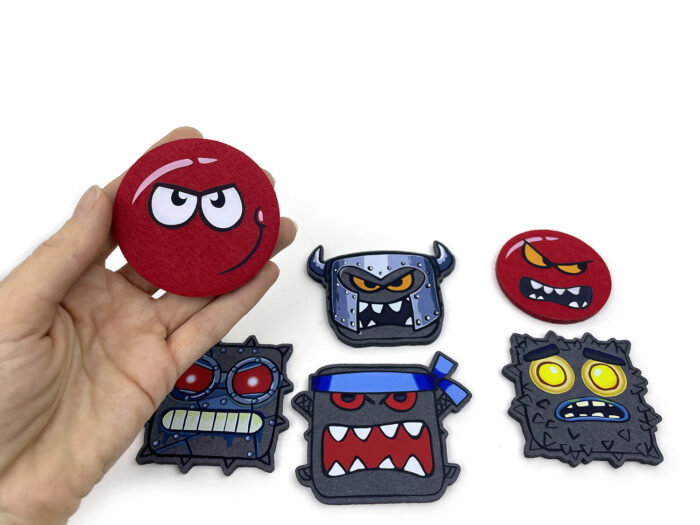 Набор игрушек Ред Бол и Босс Самурай, персонажи из игры Red Ball 4, Красный шарик, Фабричные боссы и Черные Квадраты