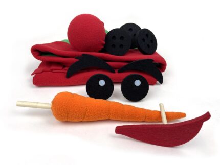 войлочный сувенир набор для лепки снеговика с красным шарфом на заказ, сувениры оптом в москве, необычные сувениры из фетра с логотипом